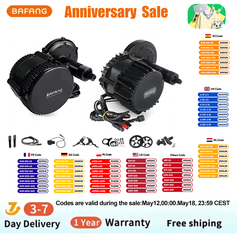 Bafang BBSHD 1000 Вт 52 В 48 В – обзор и цена Mid Drive Conversion Kit 1000W