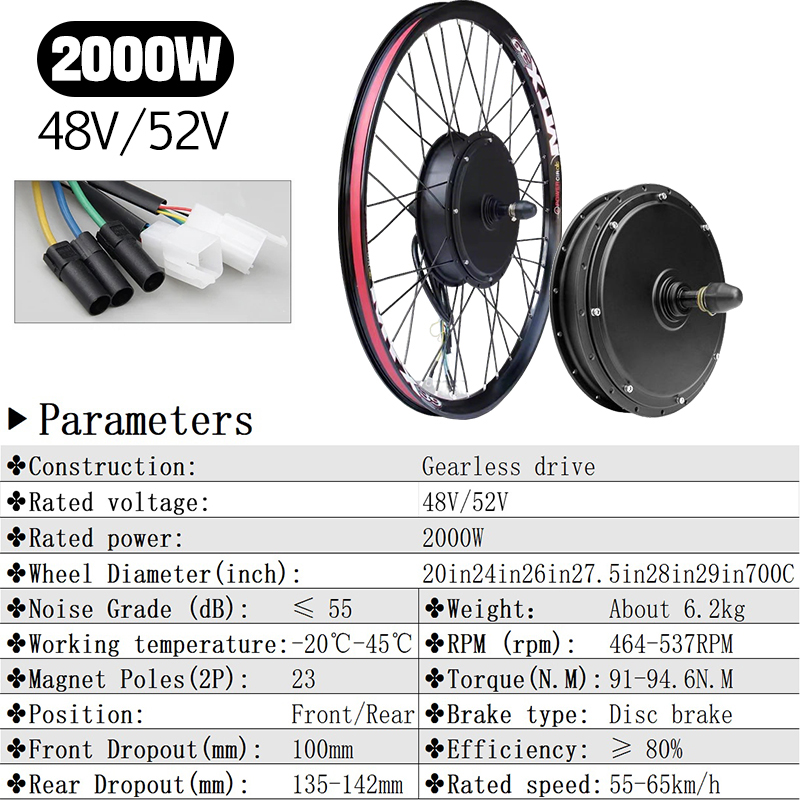 Комплект для электровелосипеда – обзор и цена 5000W Hub Motor Kit 72V